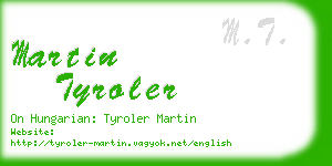 martin tyroler business card